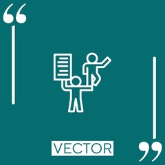 success vector icon Linear icon. Editable stroked line