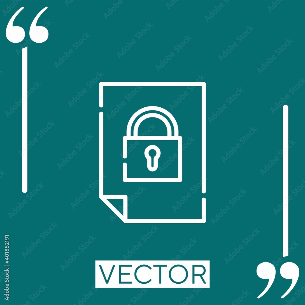 Poster file vector icon linear icon. editable stroked line