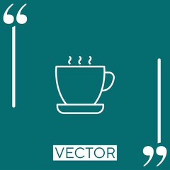 coffee cup vector icon Linear icon. Editable stroked line