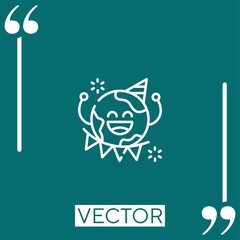 earth day   vector icon Linear icon. Editable stroked line