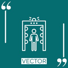 security vector icon Linear icon. Editable stroked line