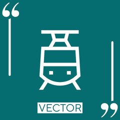 train vector icon Linear icon. Editable stroked line