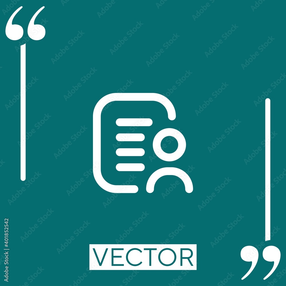 Poster form vector icon linear icon. editable stroked line