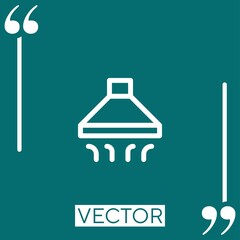 extractor hood vector icon Linear icon. Editable stroked line