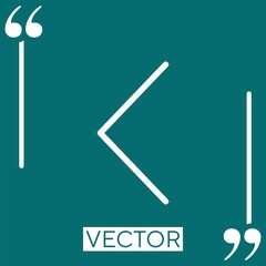 left   vector icon Linear icon. Editable stroked line