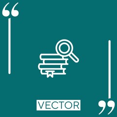 library vector icon Linear icon. Editable stroked line