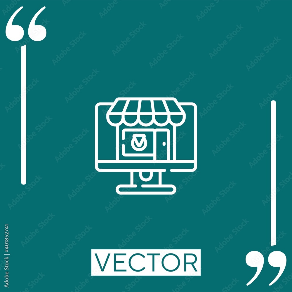 Poster web vector icon linear icon. editable stroked line