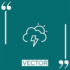 storm   vector icon Linear icon. Editable stroked line