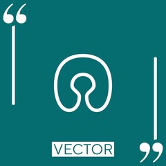 Fototapeta premium pillow vector icon Linear icon. Editable stroked line