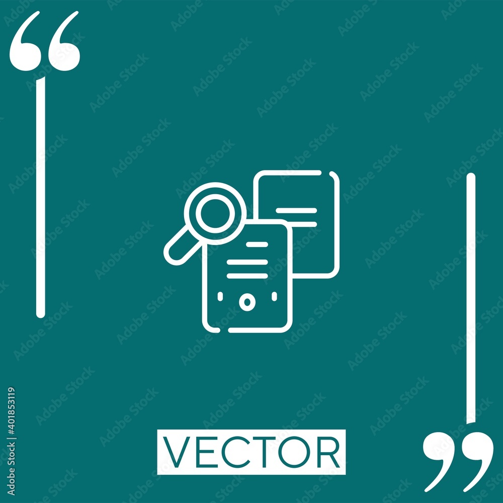 Fototapete files vector icon Linear icon. Editable stroked line