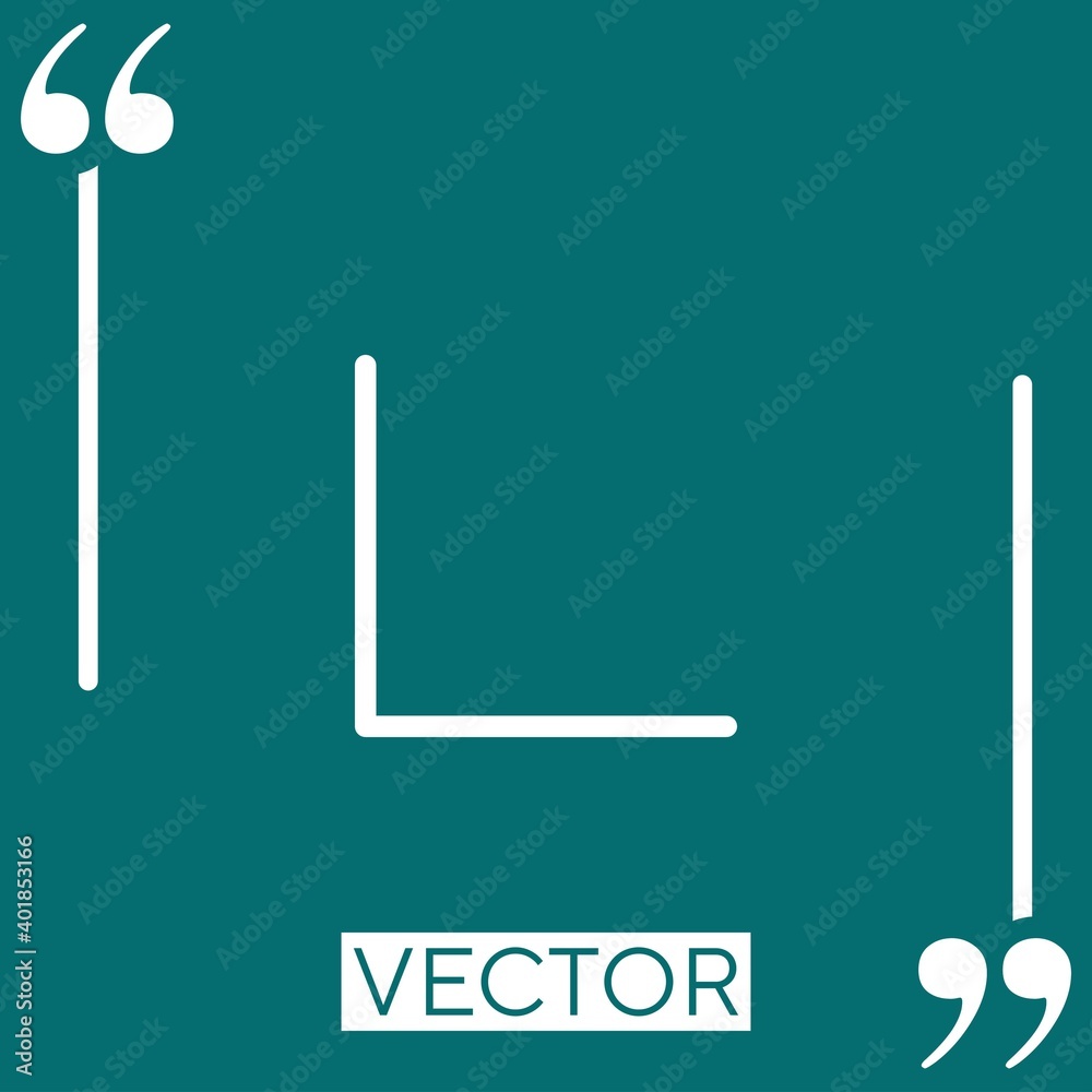 Poster left down vector icon linear icon. editable stroked line