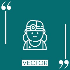 doctor vector icon Linear icon. Editable stroked line