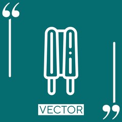 ice cream vector icon Linear icon. Editable stroked line
