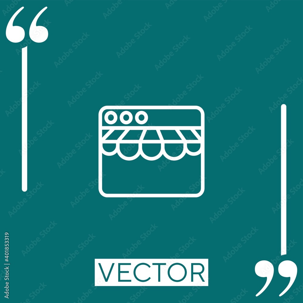 Poster web vector icon linear icon. editable stroked line