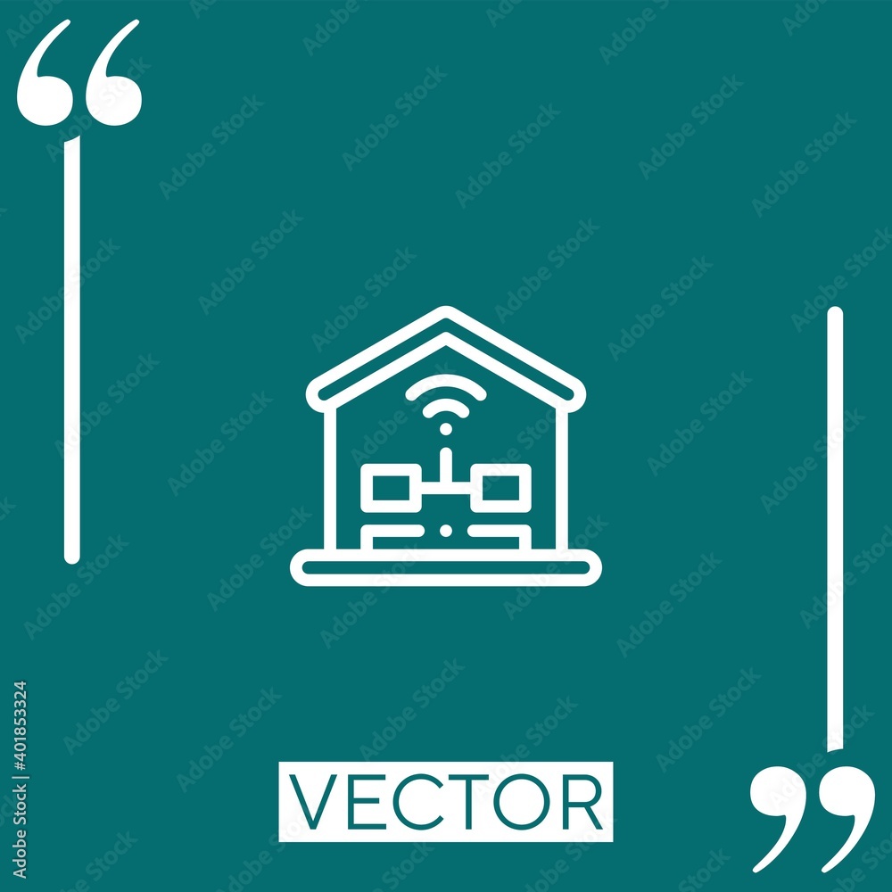 Poster wifi vector icon linear icon. editable stroked line
