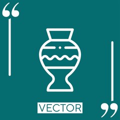 vase vector icon Linear icon. Editable stroked line