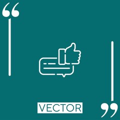 bubble speech vector icon Linear icon. Editable stroked line