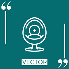 chair vector icon Linear icon. Editable stroked line