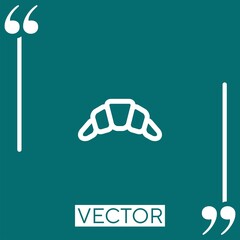 croissant vector icon Linear icon. Editable stroked line