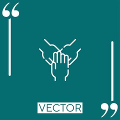 united vector icon Linear icon. Editable stroked line