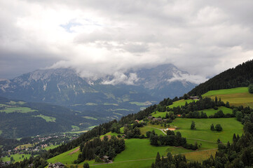 Fototapeta na wymiar Ellmau am wilden Kaiser, Going am wilden Kaiser, Tirol