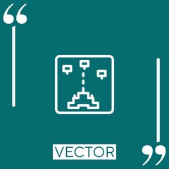game vector icon Linear icon. Editable stroked line