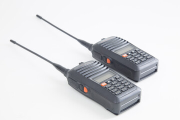 Walkie-talkies on a white background.A means of communication.