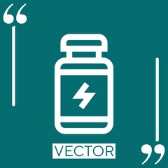 vitamins vector icon Linear icon. Editable stroked line