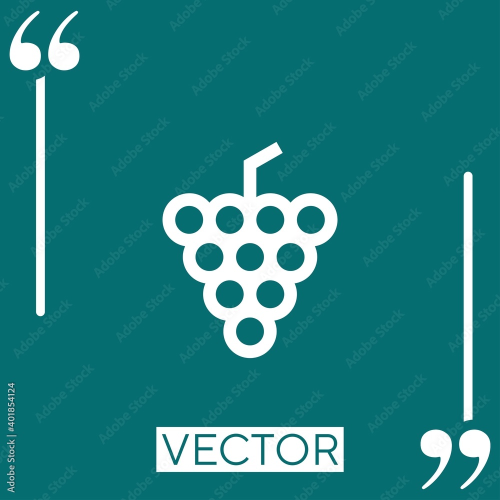 Poster grape vector icon linear icon. editable stroked line