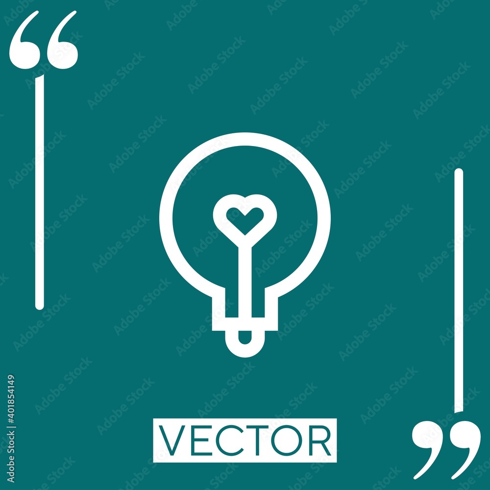 Poster idea vector icon linear icon. editable stroked line