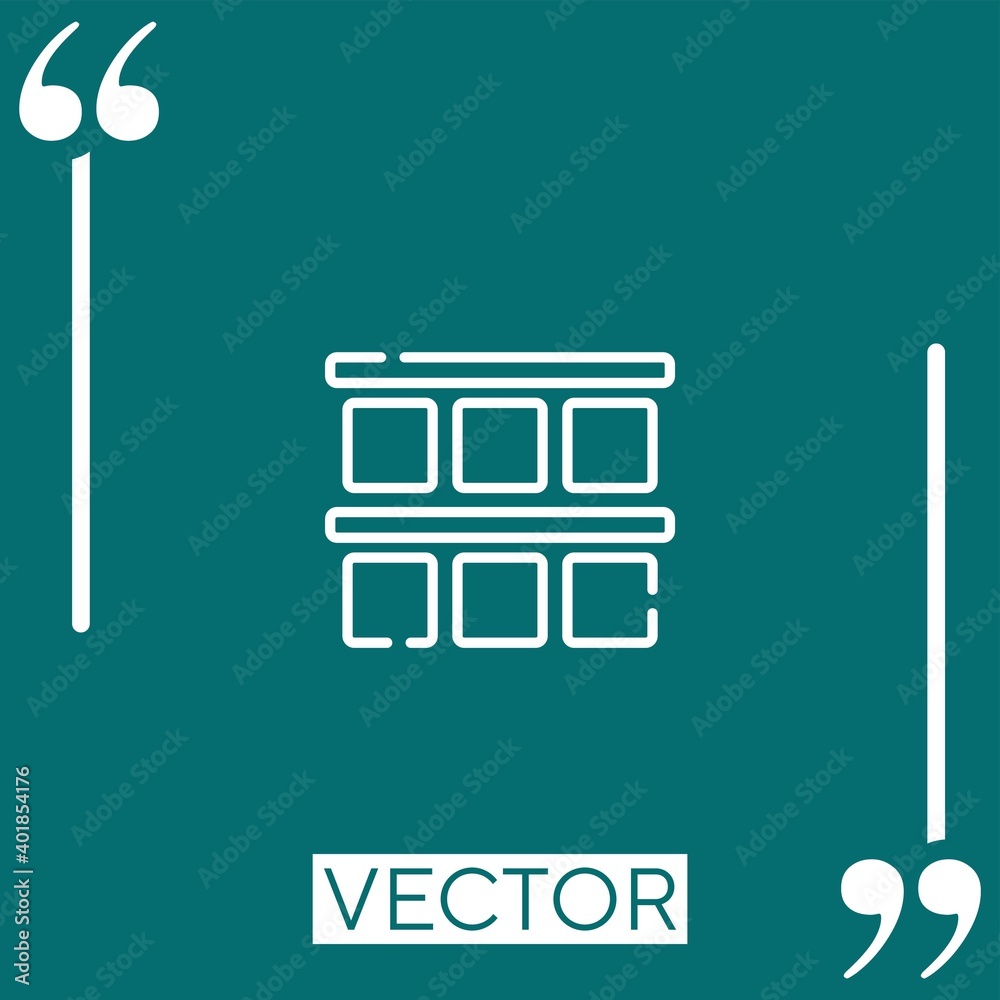 Poster layout vector icon linear icon. editable stroked line