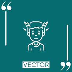 headache Linear icon. Editable stroke line