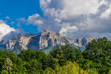 mountains and clouds
