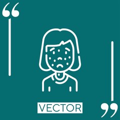 rash Linear icon. Editable stroke line