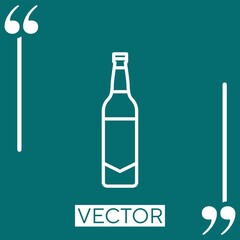 bottle of beer Linear icon. Editable stroke line
