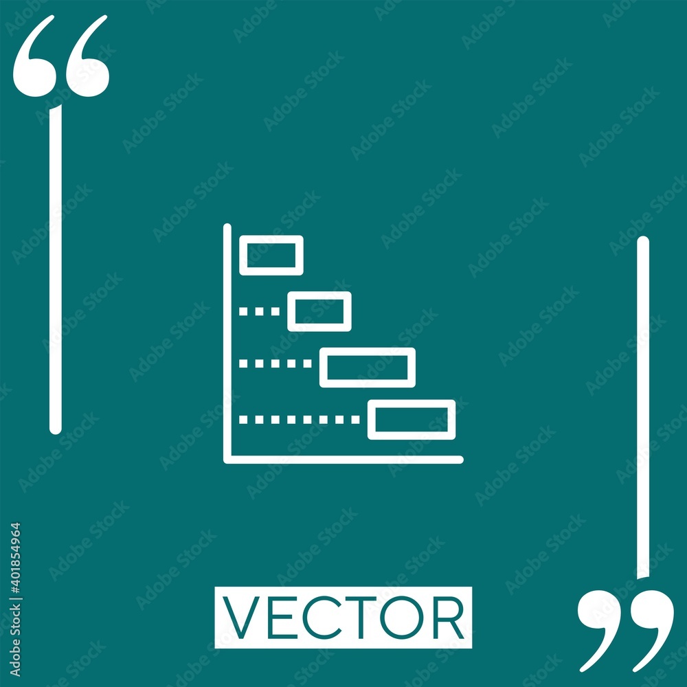 Poster workflow linear icon. editable stroke line