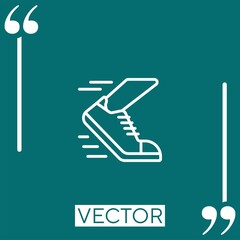 running Linear icon. Editable stroke line