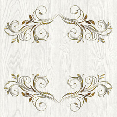 Gold pattern wood texture