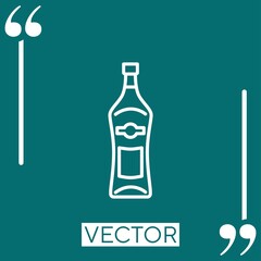 martini bottle Linear icon. Editable stroke line