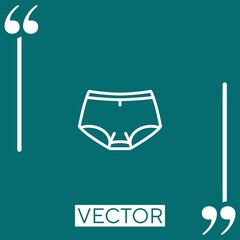 panties Linear icon. Editable stroke line