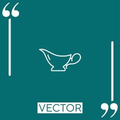 sauce boat Linear icon. Editable stroke line