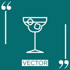 fashion cup Linear icon. Editable stroke line