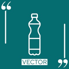 bottle of fanta Linear icon. Editable stroke line