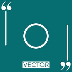 circle outline Linear icon. Editable stroke line