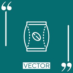 coffee bag vector icon Linear icon. Editable stroked line