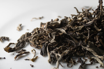 dried tea leaves, green monkey