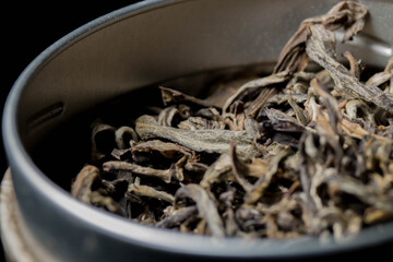 dried tea leaves, green monkey