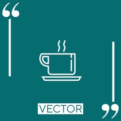 coffee cup   vector icon Linear icon. Editable stroked line