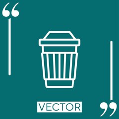 coffee cup Linear icon. Editable stroke line