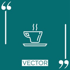 coffee cup   vector icon Linear icon. Editable stroked line